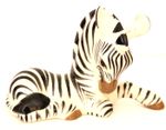 Vintage Szeiler England Zebra Figurine Ceramic Black White Animal Ornament