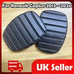2pc For Renault Captur 13-20 Clutch Brake Foot Pedal Pad Rubber Covers Anti-Slip