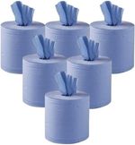 Blue Centrefeed Rolls 2-Ply Multipack Pack, 110m Embossed Industrial Wiper UK