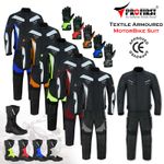 Men Motorbike Suit Racing Armoured Waterproof Motorcycle Suits Jacket Trousers