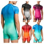 Men One-piece Zipper Bathing Suits Party Bodysuit Vacation Jumpsuit Pool Beach