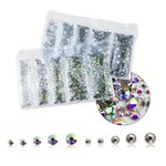 Swarovski Style Iron On Hot fix 2mm-6mm Flat Back Crystals Rhinestones Gems