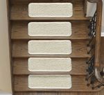 Soft Shaggy Stair Treads/Mats/Rugs NON-SLIP MACHINE WASHABLE, 20x55cm