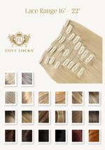 Foxy Locks Lace Wefted Clip in Human Hair Extensions - 16"-22" - 14 Shades