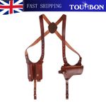 TOURBON Leather Pistol Holster Concealed Handgun Magazine Carry Pouch fits 1911