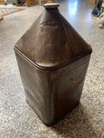 Vintage 5 Gallon Pyramid Petrol Paraffin Oil Can Metal Container