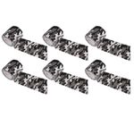(Snow Black White Type 7)6Pcs Camouflage Tape Roll Wrap Self Adhesive|
