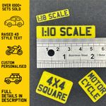 Model Car Numberplates Scale Plastic Miniature Vehicles 1:24 1:18 1:14 1:12 1:10