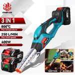 3 in 1 For Makita Li-ion Cordless Hot Air Gun Electric Heat Gun Blower 2 Battery