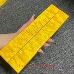 Golden Nanmu Paperweight Pair 11.42-14.17in Solid Wood Calligraphy Decor