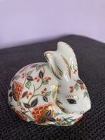 Royal Crown Derby Meadow Rabbit Paperweight 1998  Gold Stopper  unboxed vgc