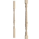 Barley Twist Spindle 41mm for Stair And Landing Oak or Pine 900mm 1100mm