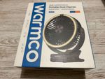Warmco 15000mAh Portable Clip On Fan, 8" Rechargeable Desk Fan with LED Light