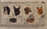 MADAGASCAR AFRICA 1991 DOGS BREEDS PAGE FROM OLD STAMPS APPROVAL BOOK 02200524