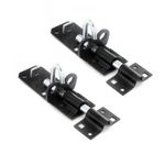 Set of 2 Door Padlock Bolt 6” 150mm Sliding Straight Slide Gate Latch Door Lock