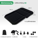 Northix SUV Air Mattress 190x130cm Inflatable Bed with Pump for Car Camping Van