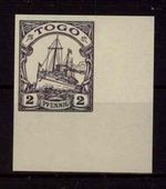 Dt. COLONIES - TOGO - 2 Pfg. UNSPENT VALUE LEVEL!! TRIAL PRINT!! RARE!!