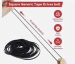 100pcs 40-135mm Mixed Rubber Drive Belts for Cassette Tape Deck CD DVD Player