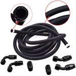 AN10 -10AN Fitting Stainless Steel Nylon Braided Oil Fuel Gas Hose Line 10FT Kit