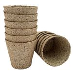 Bramley & Sage 8cm Jiffy Fibre Plant Pots Compostable Biodegradable (Pack of 50)