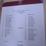 West Ham u21s V  Norwich u21s BCD OFFICIAL Pre Season Friendly Team Sheet 7/8/26