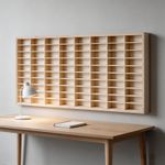 1:64 Scale Wall-Mounted Solid Wood Car Model Storage Box - 80 Grids Display Case