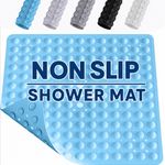 Non Slip Bath Mat 53 x 53 cm Shower Mat Bathtub Anti-Mold Rubber Strong Suction