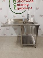Used Catering Stainless Steel Single Dishwasher Sink 120x70cm