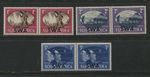 South West Africa: 1946 George VI Victory set of 3 pairs  MNH (S458)