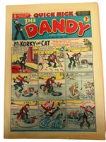 Vintage Rare 1958 The Dandy Weekly Comic Issue No. 843 18h January (5.0 Grade)