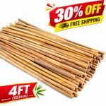 4FT Bamboo Canes Garden Plant Support Sticks Strong Heavy Duty Stakes 10-100Pack