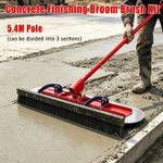 Concrete Bull Float Steel 1200x300mm Kit Concrete Tool Trowel Handles with Brush