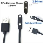 Universal Smart Watch Charger Cable 2-Pin 2.84mm Magnetic USB Charging Lead UK