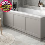 Traditional Bathroom 1700mm Front Bath Panel 18mm MDF Wood Grey Plinth Easy Cut