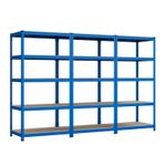 3 BAY MEGA DEAL Garage Shelves Shelving 5 Tier Unit Racking Boltless Heavy Duty