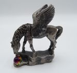 WAPW Tudor Mint Myth And Magic Pegasus Pewter Figurine With Crystal Signed