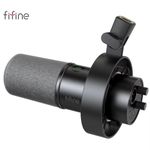 FIFINE K688 Microphone USB/XLR Dynamic – Broadcast Mic PC Gaming Podcast - Black