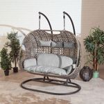 Replacement Cushion  Cocoon Egg Chair Hanging Single 2 or 3 seat Grey or Cream