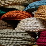 3 Core Lighting Fabric Cable Vintage Coloured Twisted Braided Wire Lamp Flex