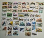Motorbikes/Motorcycles Stamps Collection - 50 & 100 Different Stamps 