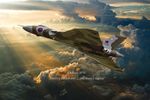 Avro Vulcan XH558 with title canvas print various sizes free delivery 