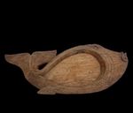 Papua New Guinea Hand Carved Wooden Fish Shape Bowl Dish Curved Plate 16” Width