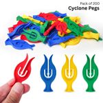 200 x Clothes Pegs Heavy Duty Plastic Cyclone Holder Laundry Washing Lines Pegs