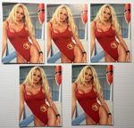 Pamela Anderson Baywatch Postcards Lot of 5 CJ Parker 1996 Vintage USA