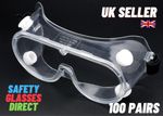 100 Pairs Safety Glasses Eye Protection Anti-Fog Over Glasses Protective EyeWear