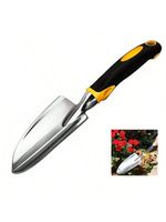 Stainless Steel Garden Hand Trowel Rubber Grip Shovel Planting Digging Tool