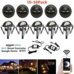 10-50Pack 35mm Black Half Moon LED Deck Lights Decking/Plinth/Step Lights IP65