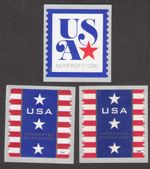 US. 4157. 4158, 5172. USA, Patriotic Nonprofit Coils. Lot of 3. MNH 