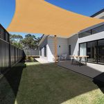 Ankuka Sun Shade Sail 4m x 6m Sand Rectangular Waterproof Garden Sun Sail Outdoo
