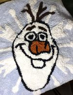 Disney Frozen OLAF Round Throw Rug by Jumping Beans 24 inch 100% Cotton